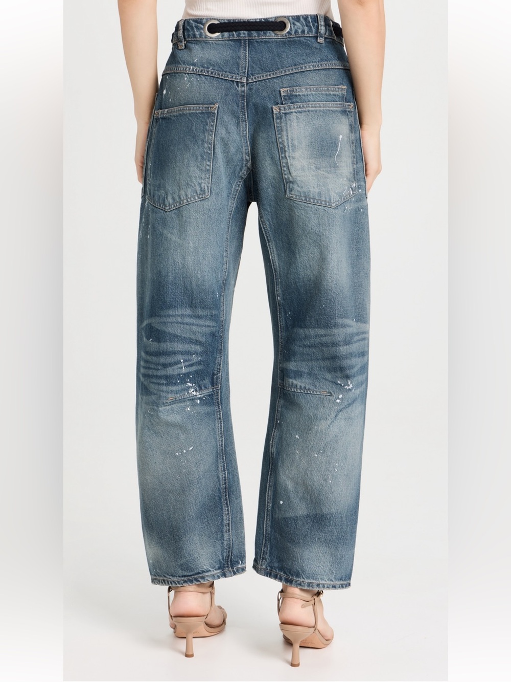FREE PEOPLE We The Free Moxie Pull-On Barrel Jeans Size 28 NEW - Picture 2 of 16